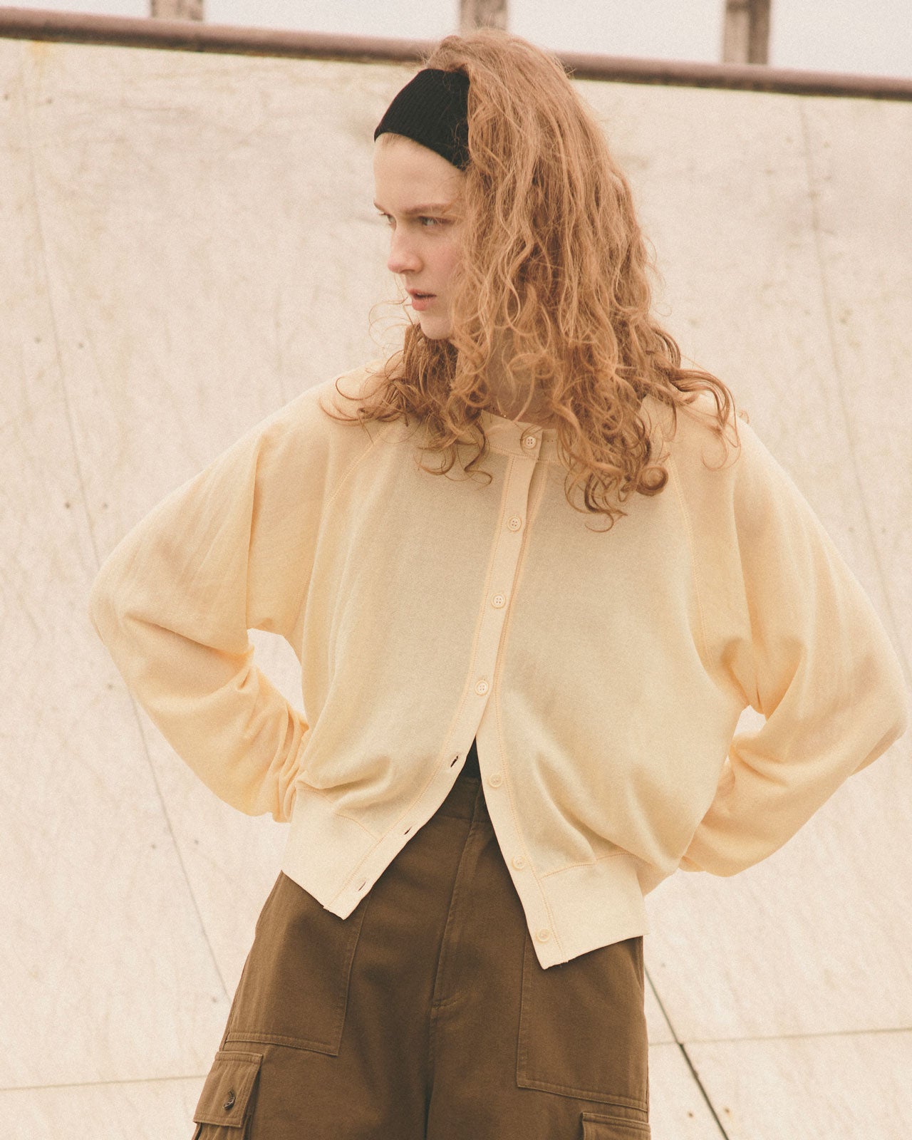 【美品】シンゾーン ボリュームニットカーディガン エクリュ FREE SHEER LONG SLEEVES CARDIGAN – Shinzone