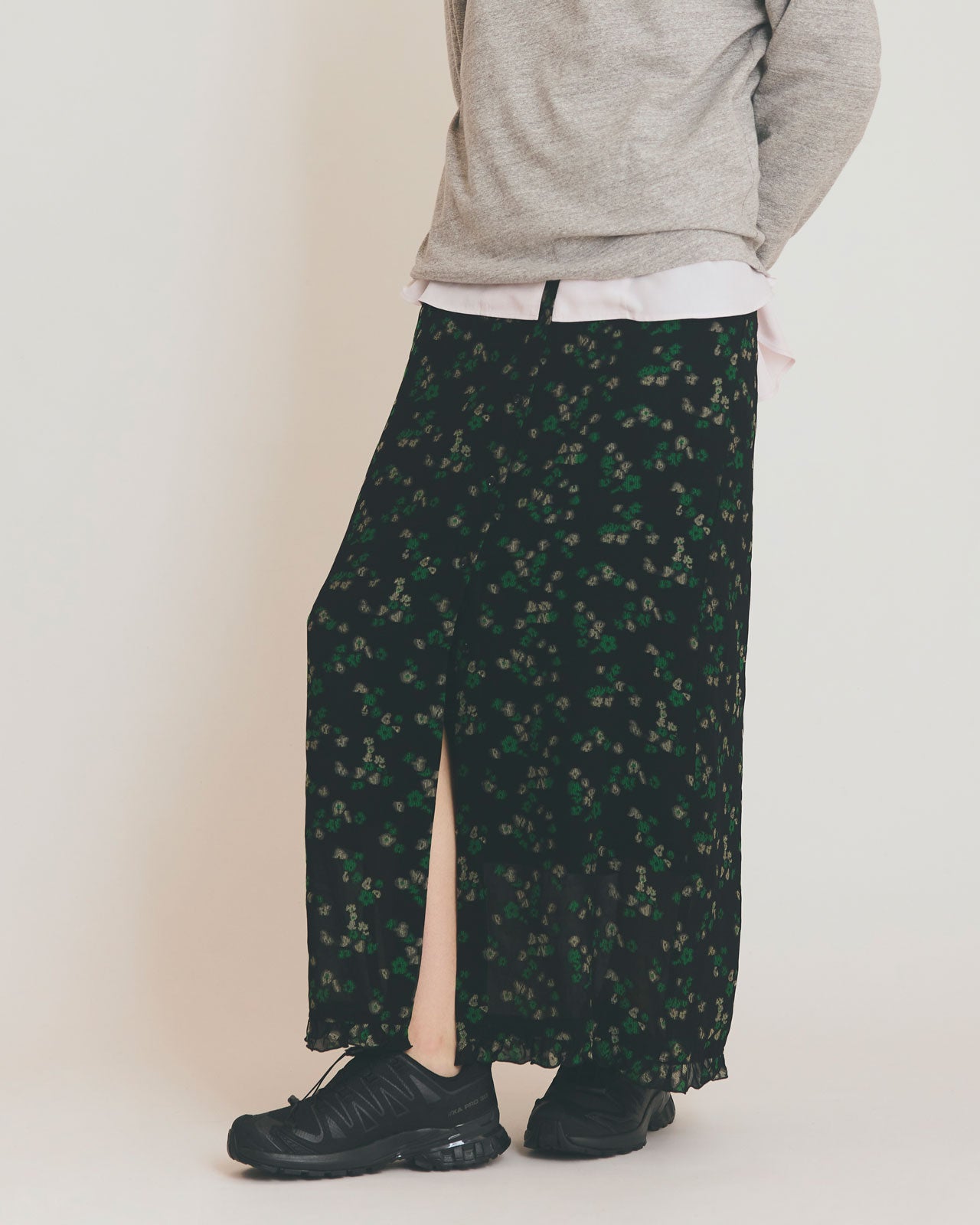 【4月中旬お届け】FLORAL JACQUARD SKIRT