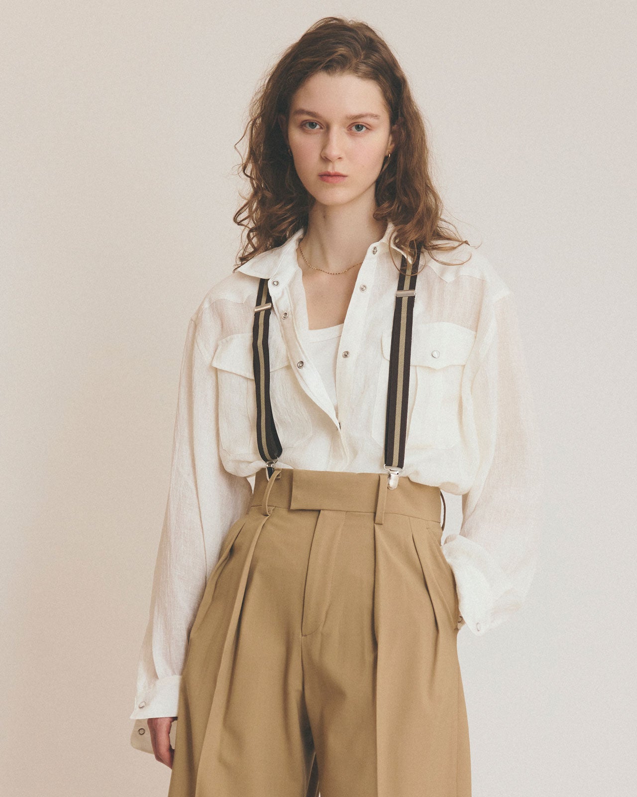 【4月中旬お届け】LINEN WESTERN SHIRT