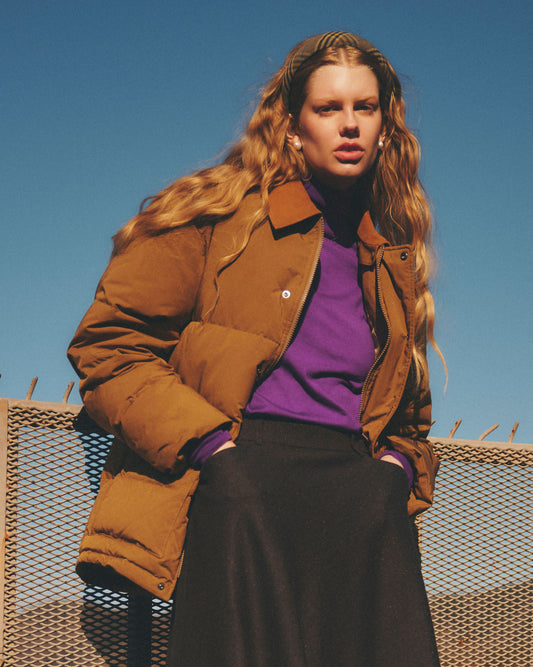 【11月上旬入荷予定】SUEDE COLLAR DOWN JACKET