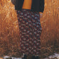 FLOWER BOUQUET PRINTED SATIN SKIRT