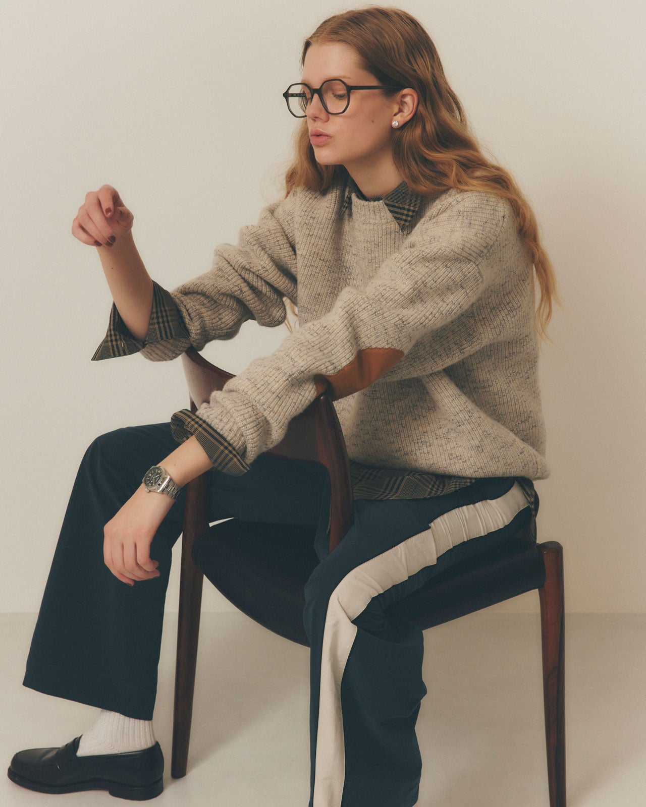 【10月中旬入荷予定】ELBOW PATCH KNIT PULLOVER