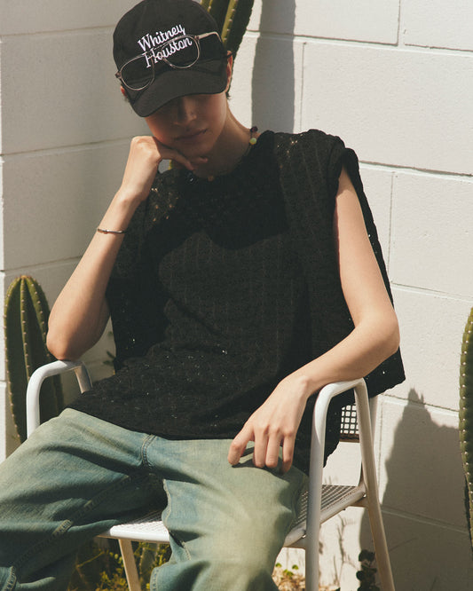 【6月下旬お届け】MEYAME FRONT & BACK LACE PULLOVER