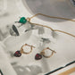 ColouR HEART EARRINGS（Ruby）