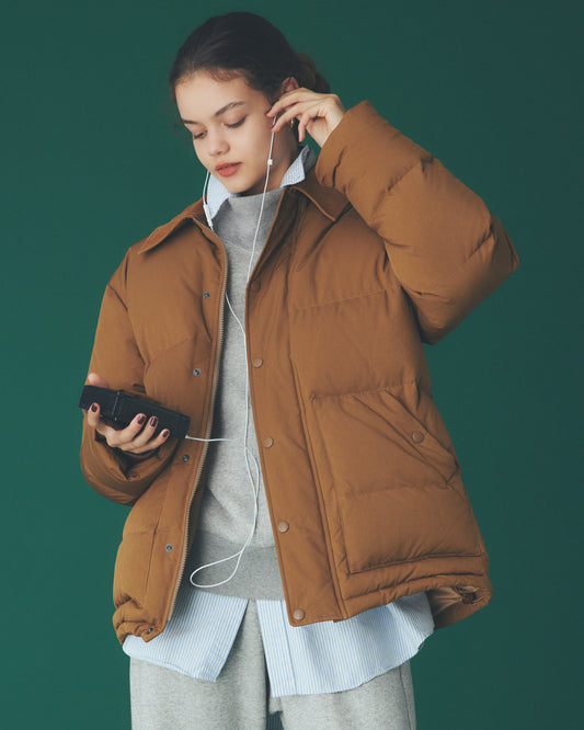 【11月上旬お届け】SUEDE COLLAR DOWN JACKET