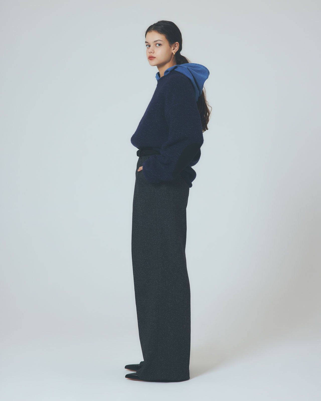 ELBOW PATCH KNIT PULLOVER