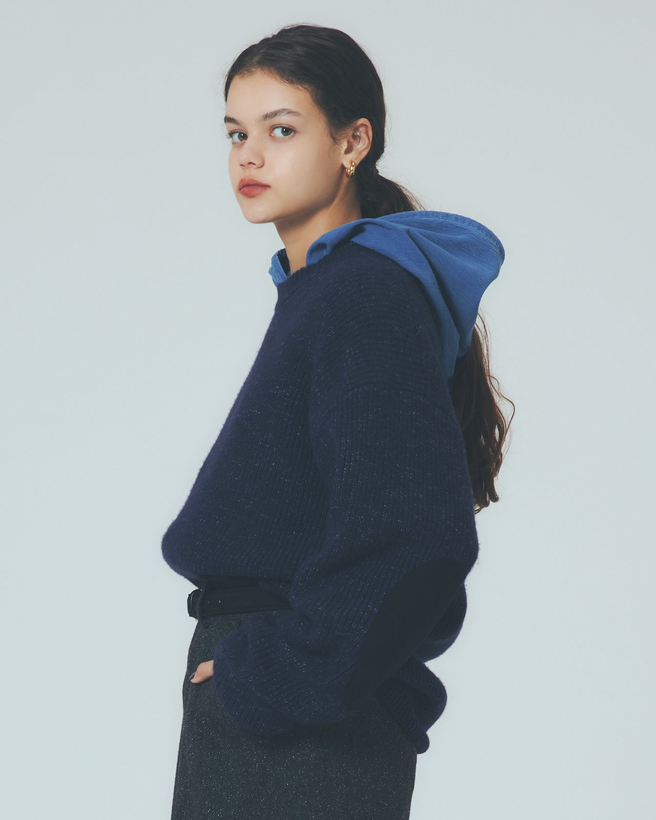 ELBOW PATCH KNIT PULLOVER