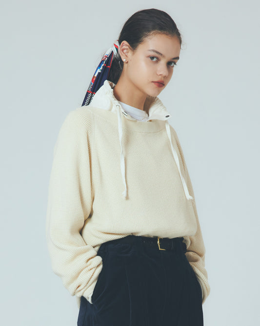 WAFFLE KNIT PULLOVER