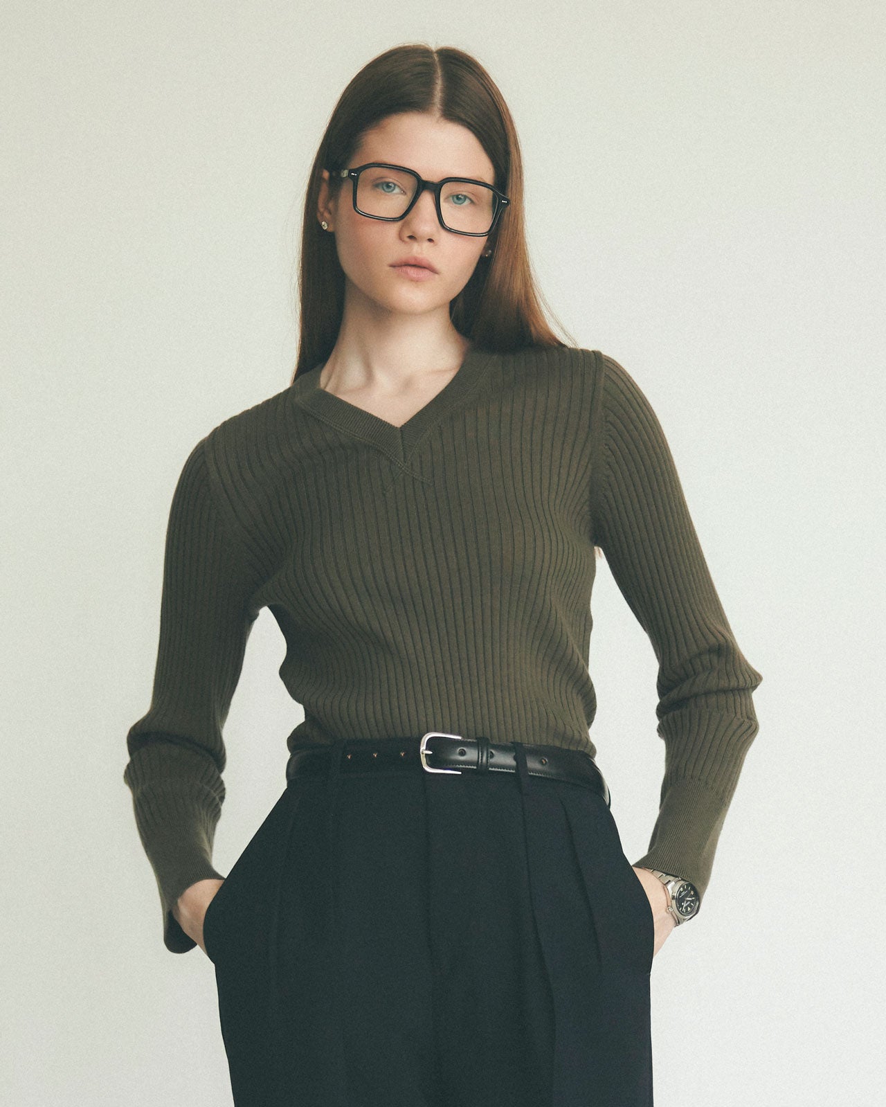 【2月上旬入荷予定】MILITARY RIB KNIT PULLOVER