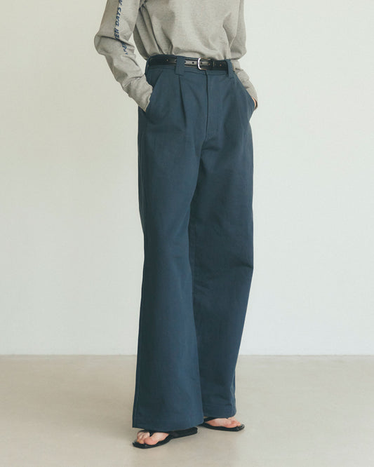 【2月上旬入荷予定】COTTON TWILL WIDE PANTS