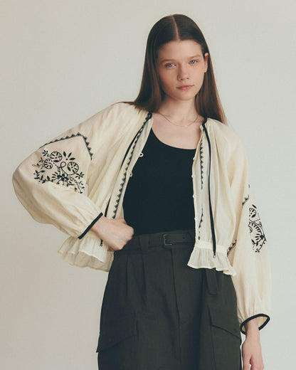 【3月中旬入荷予定】EMBROIDERED BLOUSE