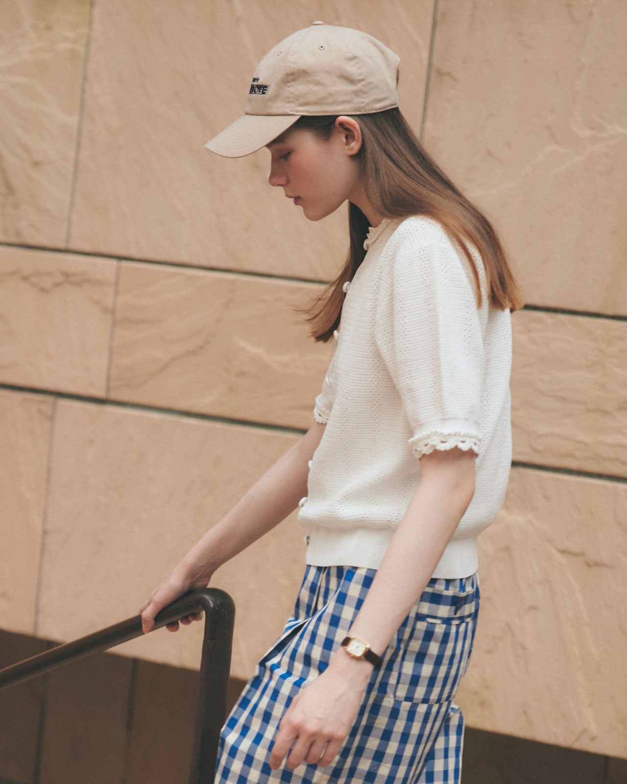 【3月中旬入荷予定】MESH LACE KNIT CARDIGAN