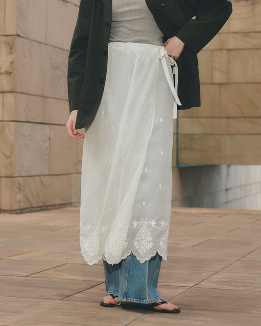 【1月中旬お届け】LACE APRON SKIRT