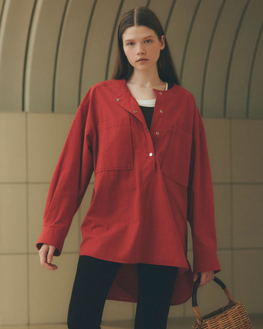 【2月下旬入荷予定】COLLARLESS WORK SHIRT