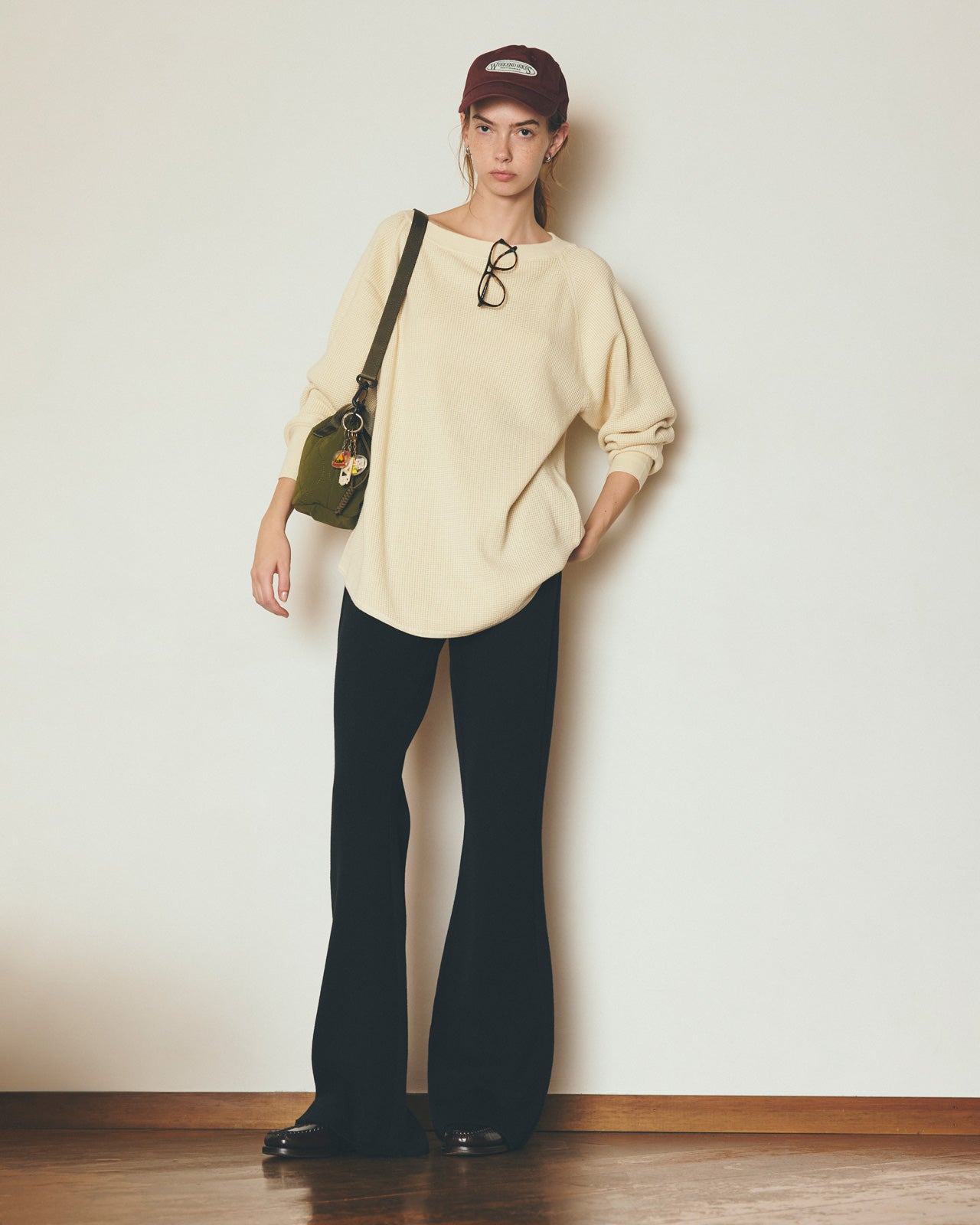 WAFFLE KNIT PULLOVER