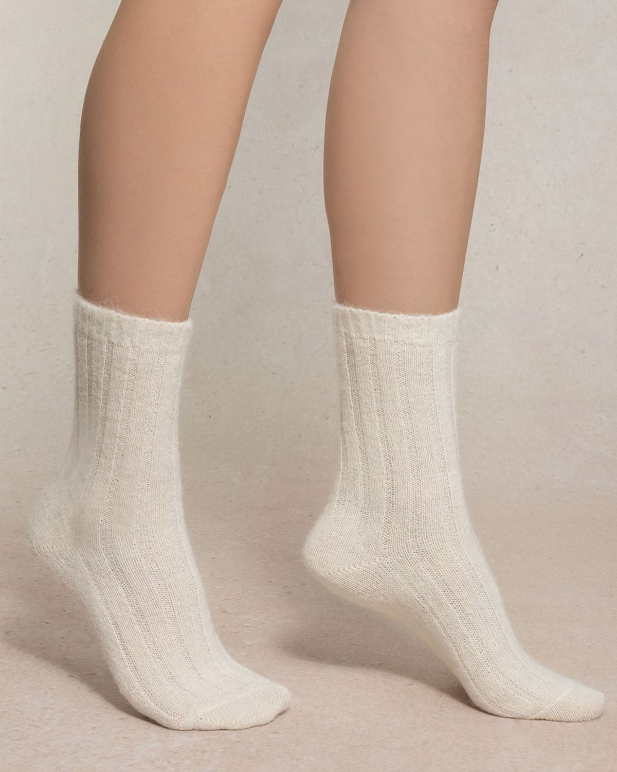 BLEUFORET RIBBED ALPACA WOOL SOCKS