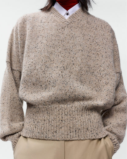CORDERA SPECKLED V-NECK SWEATER