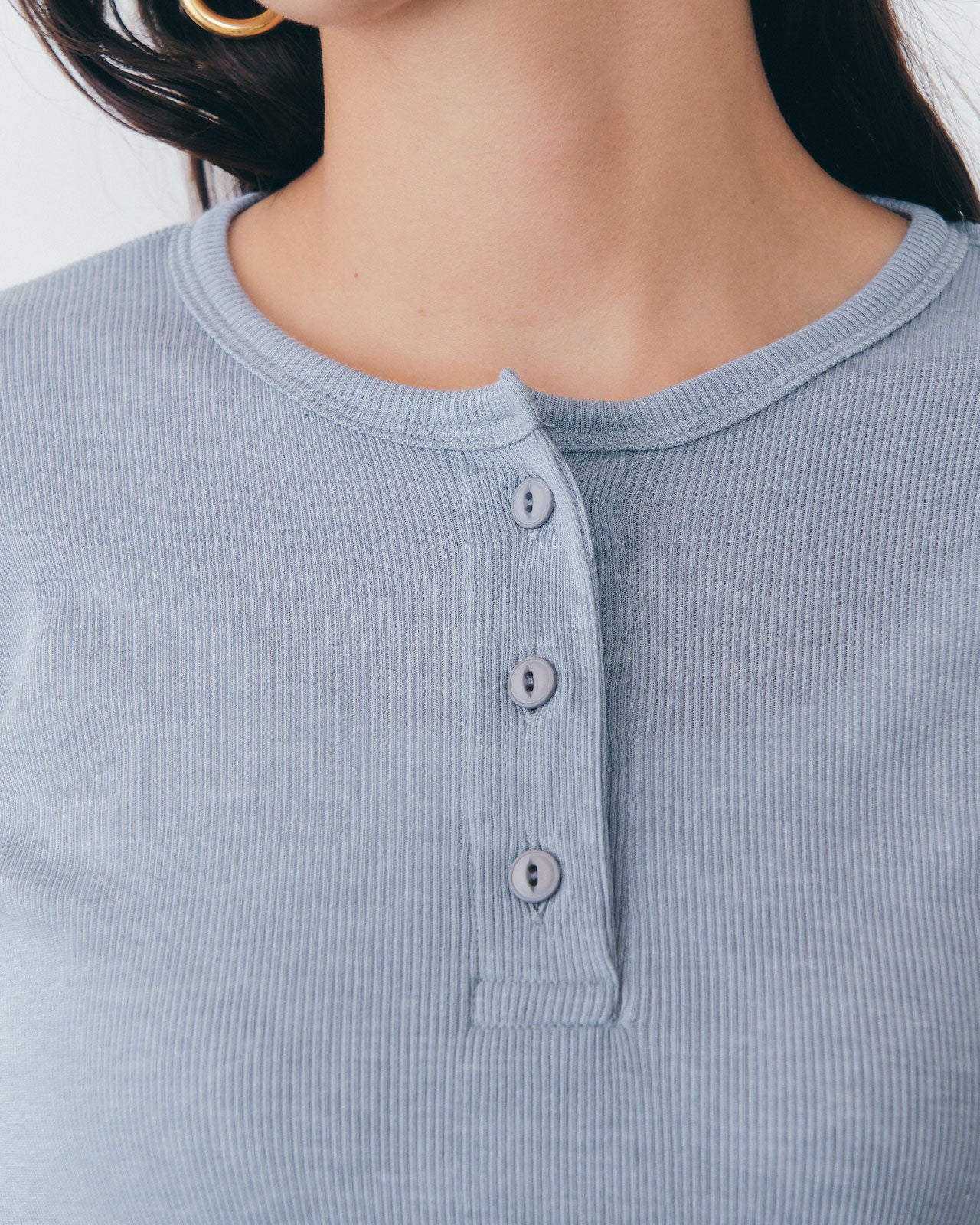 MEYAME　SOFT RIB HENRY NECK