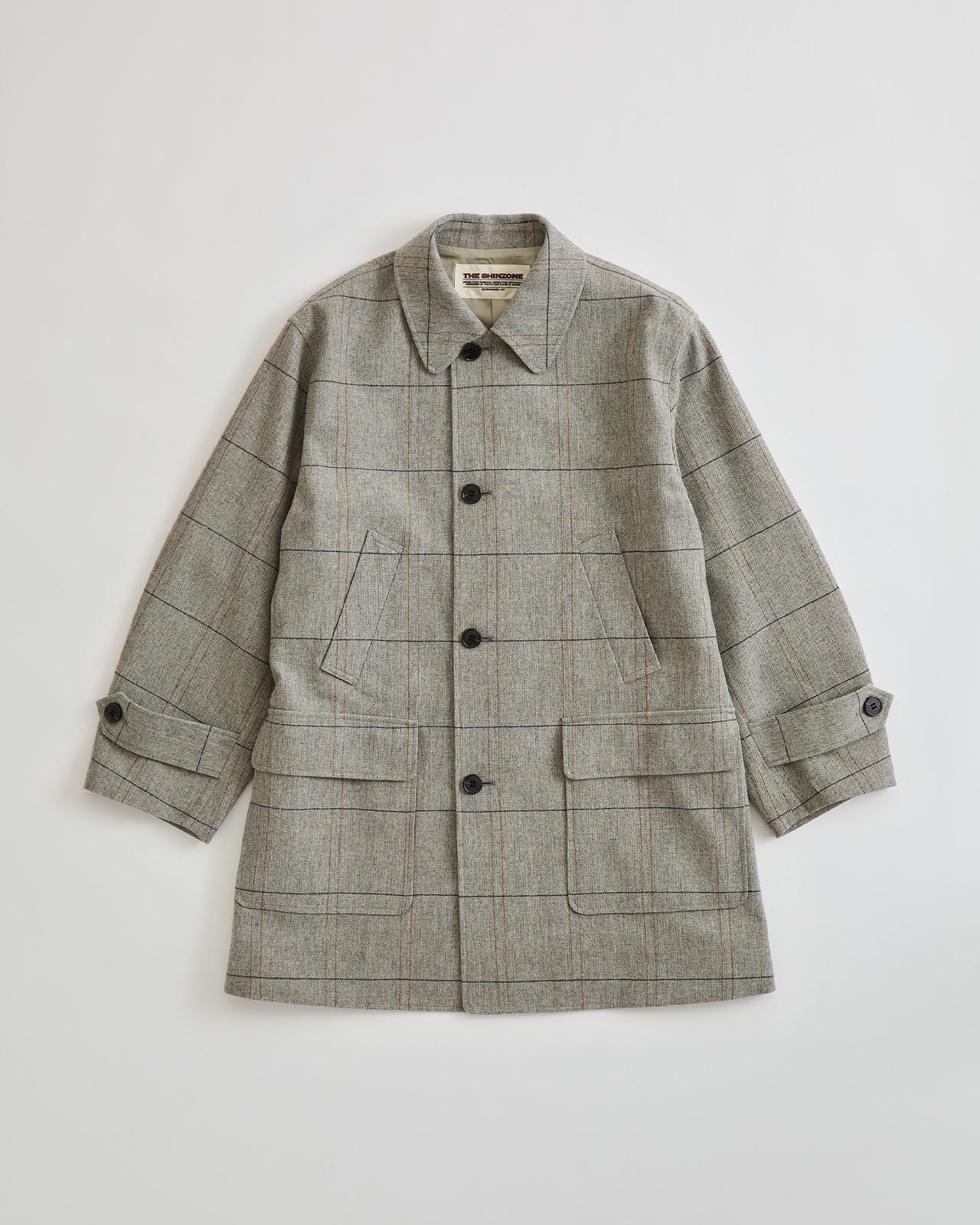 【10月上旬入荷予定】WOOL CHECKED A-LINE COAT