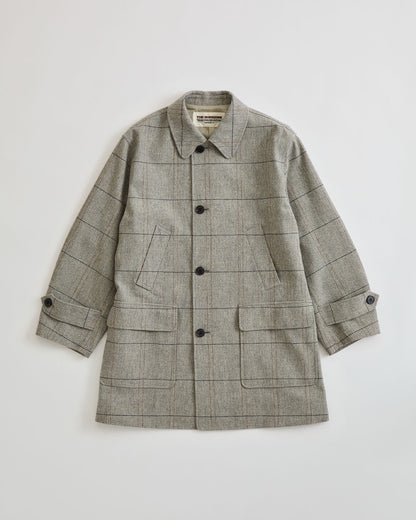 【10月上旬入荷予定】WOOL CHECKED A-LINE COAT