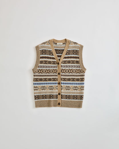 【9月中旬お届け】FAIR ISLE KNIT VEST