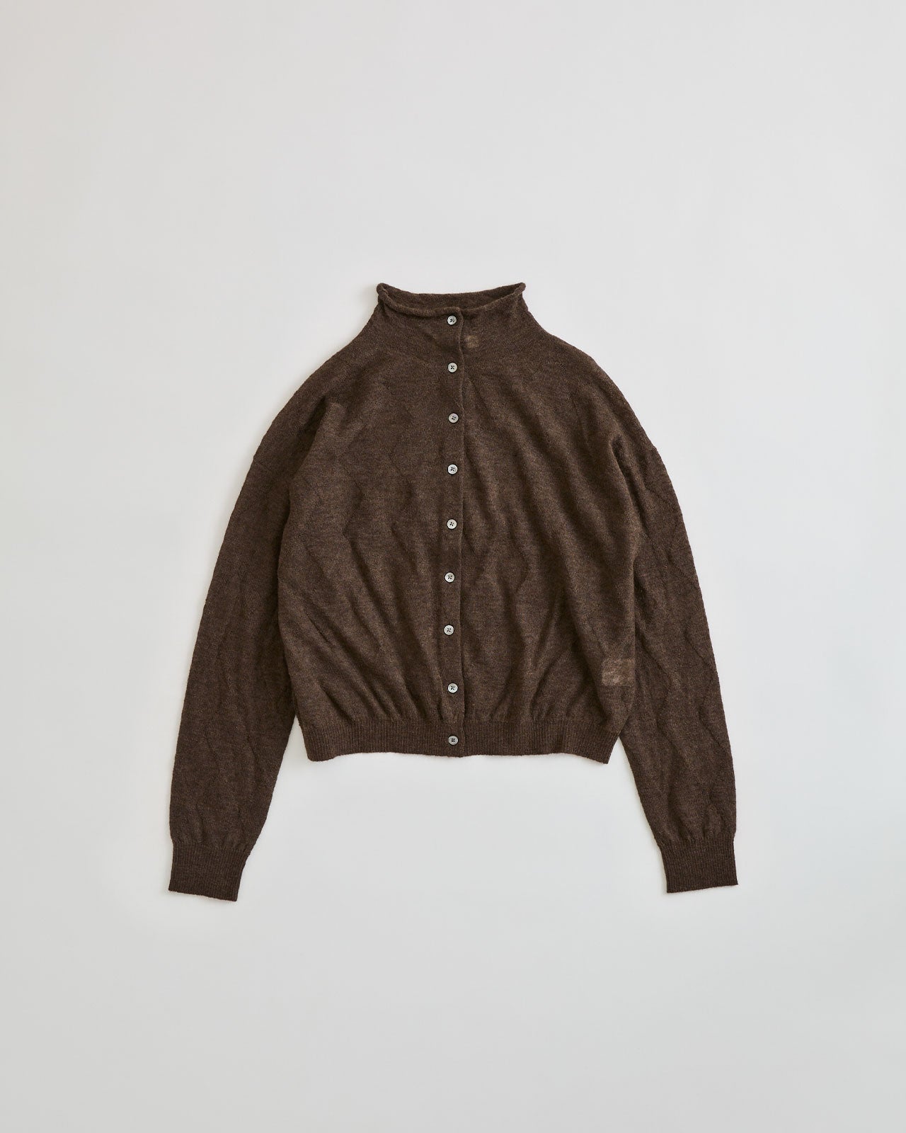 【9月中旬お届け】SHEER ARGYLE KNIT CARDIGAN