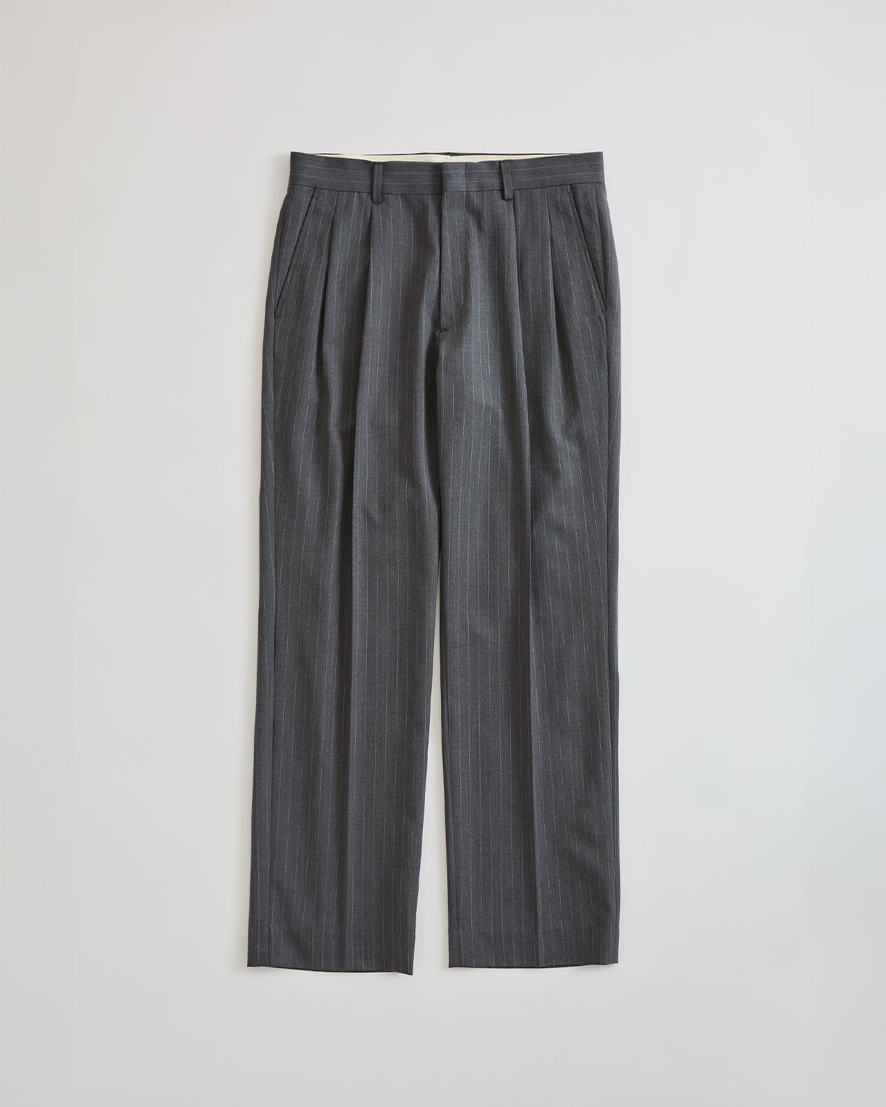 【10月上旬入荷予定】WASHABLE WOOL CHRYSLER PANTS（STRIPE)