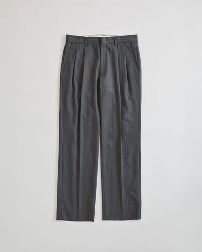 【10月上旬入荷予定】WASHABLE WOOL CHRYSLER PANTS（STRIPE)