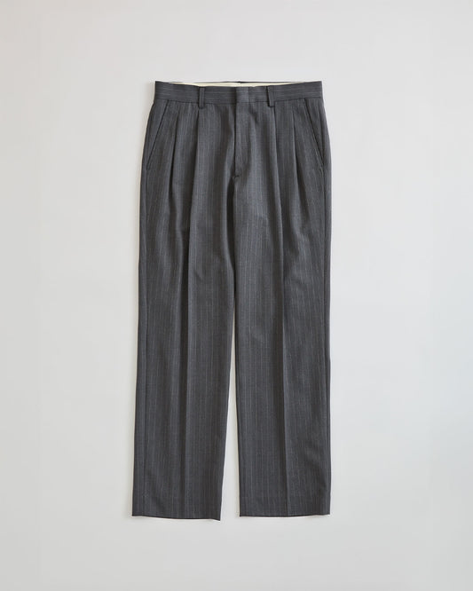 【10月上旬入荷予定】WASHABLE WOOL CHRYSLER PANTS（STRIPE)