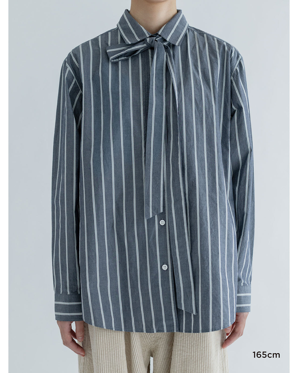 MEYAME STRIPED BOW-TIE BLOUSE