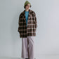 WOOL CHECK DOUBLE COAT