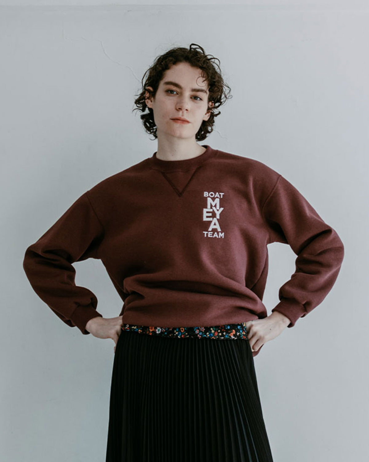 MEYAME NO.6 EMBROIDELY SWEAT (BRUSHED LINING)