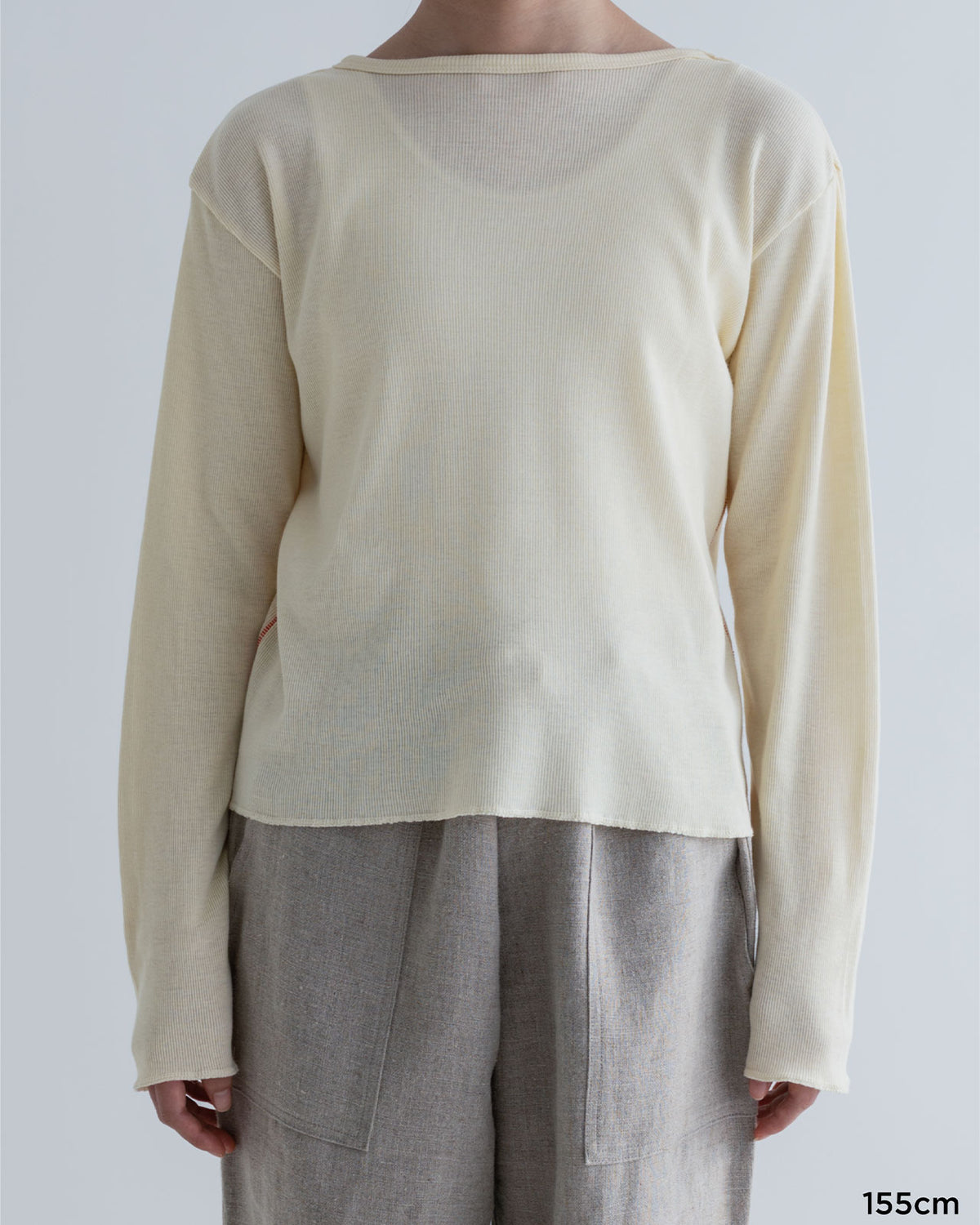 MEYAME SOFT RIB LONG SLEEVE TEE