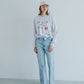MEYAME PRINT SLIT LONG SLEEVE TEE (II)