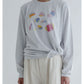 MEYAME PRINT SLIT LONG SLEEVE TEE (II)