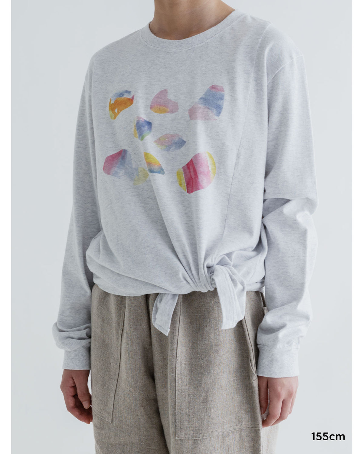 MEYAME PRINT SLIT LONG SLEEVE TEE (II)