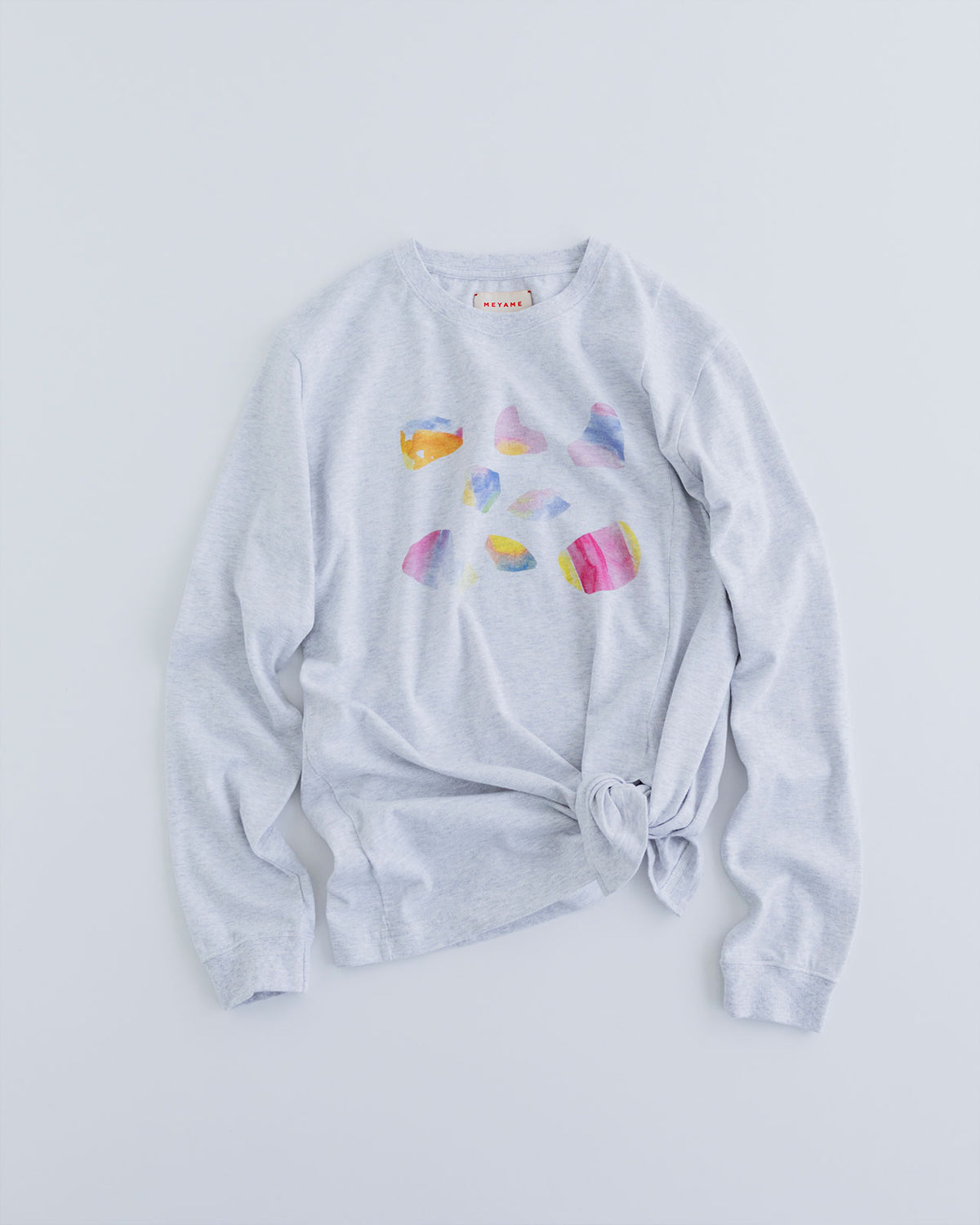 MEYAME PRINT SLIT LONG SLEEVE TEE (II)