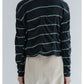 MEYAME TUCKED JACQUARD BORDER CARDIGAN / PULLOVER
