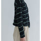 MEYAME TUCKED JACQUARD BORDER CARDIGAN / PULLOVER