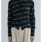 MEYAME TUCKED JACQUARD BORDER CARDIGAN / PULLOVER