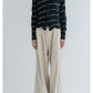 MEYAME TUCKED JACQUARD BORDER CARDIGAN / PULLOVER