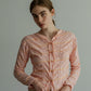 MEYAME TUCKED JACQUARD BORDER CARDIGAN / PULLOVER