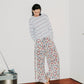 MEYAME TUCKED JACQUARD BORDER CARDIGAN / PULLOVER