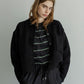 MEYAME TUCKED JACQUARD BORDER CARDIGAN / PULLOVER