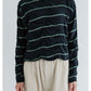 MEYAME TUCKED JACQUARD BORDER CARDIGAN / PULLOVER