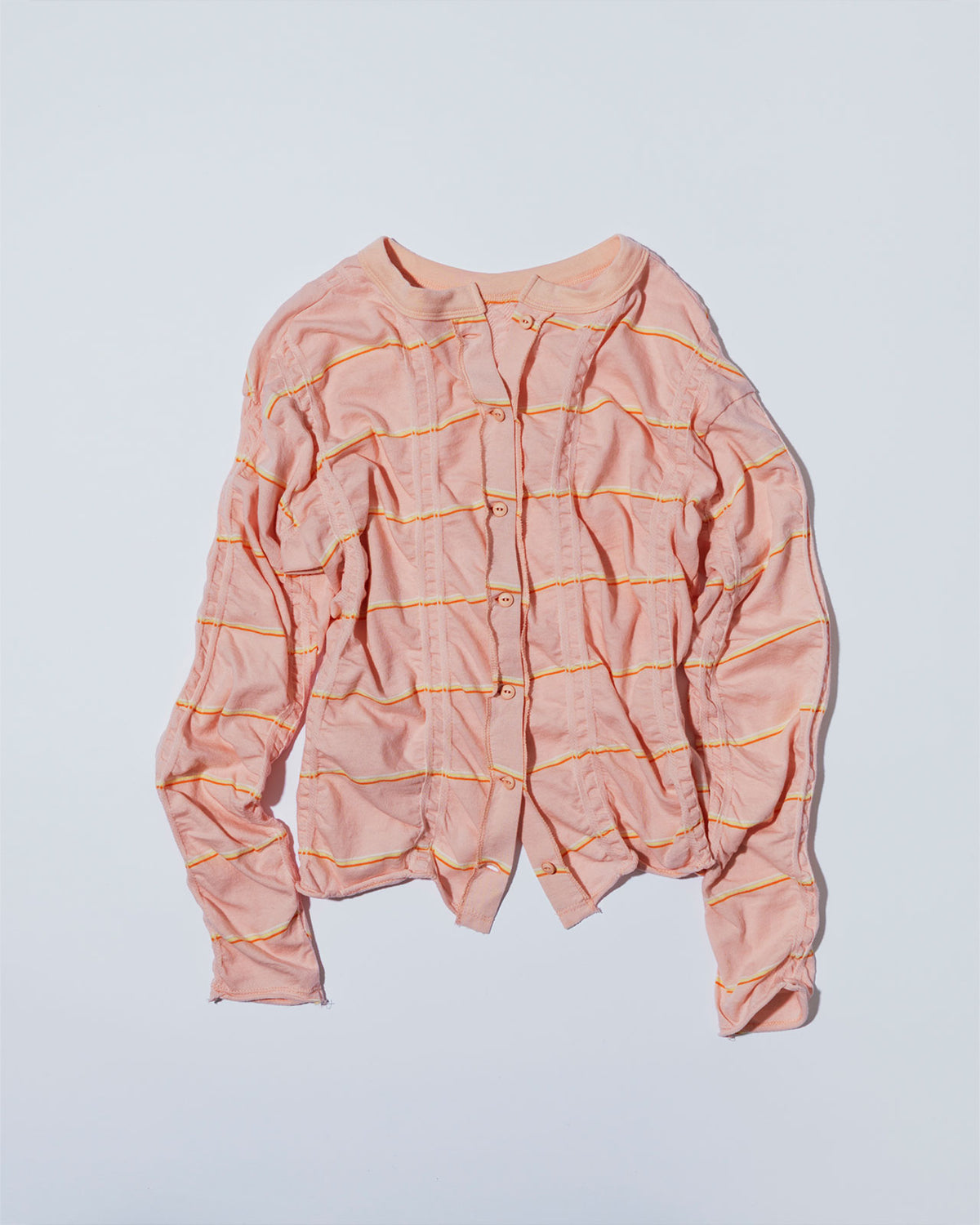 MEYAME TUCKED JACQUARD BORDER CARDIGAN / PULLOVER