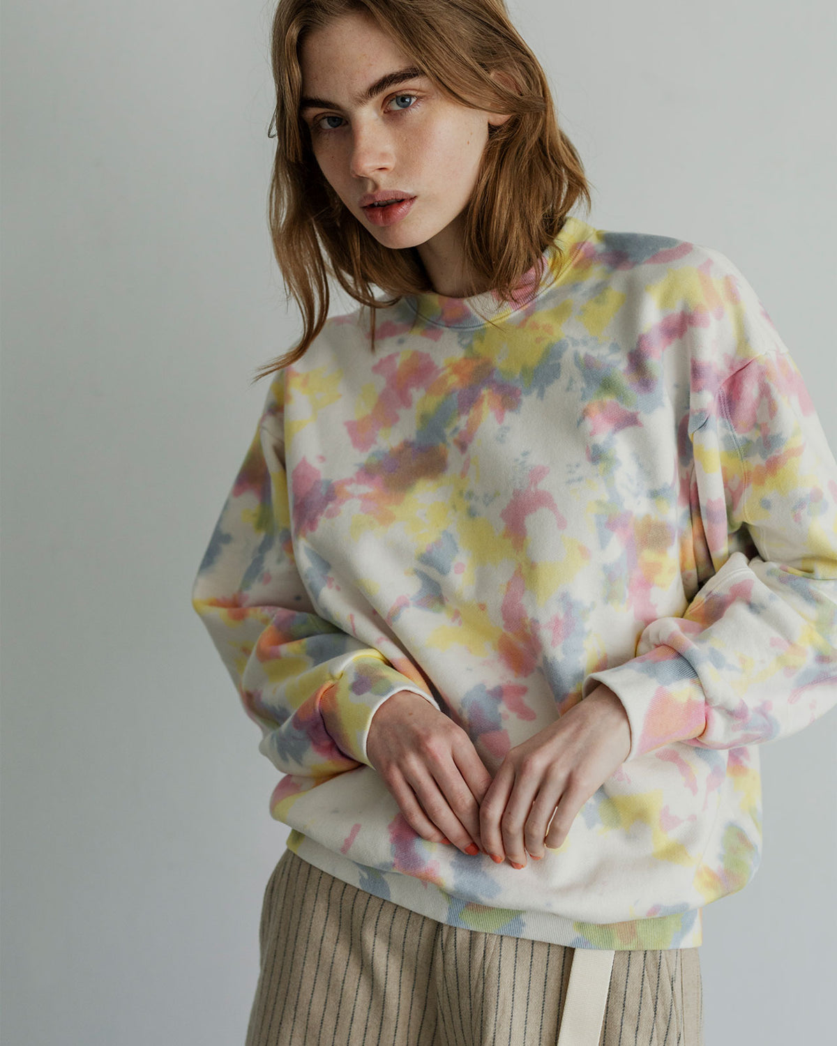 MEYAME TIE-DYE SWITCHING PATTERN SWEAT (BRUSHED LINING)