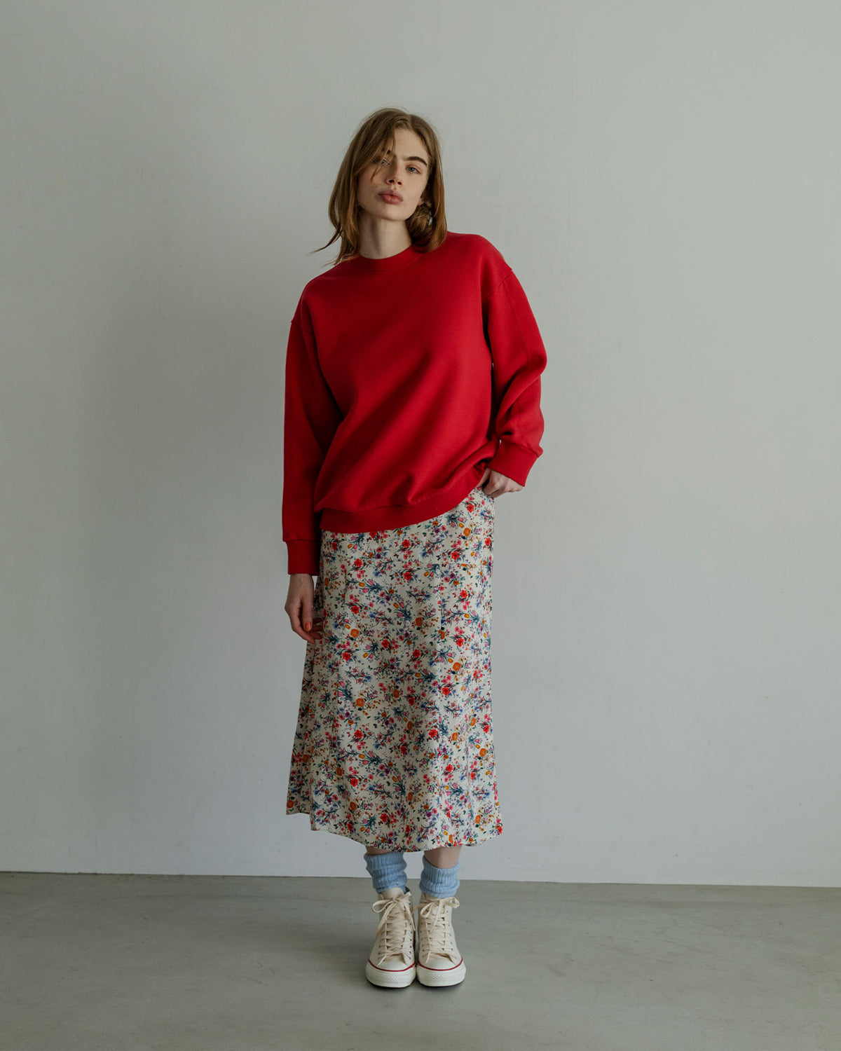 MEYAME SWITCHING PATTERN SWEAT (BRUSHED LINING)