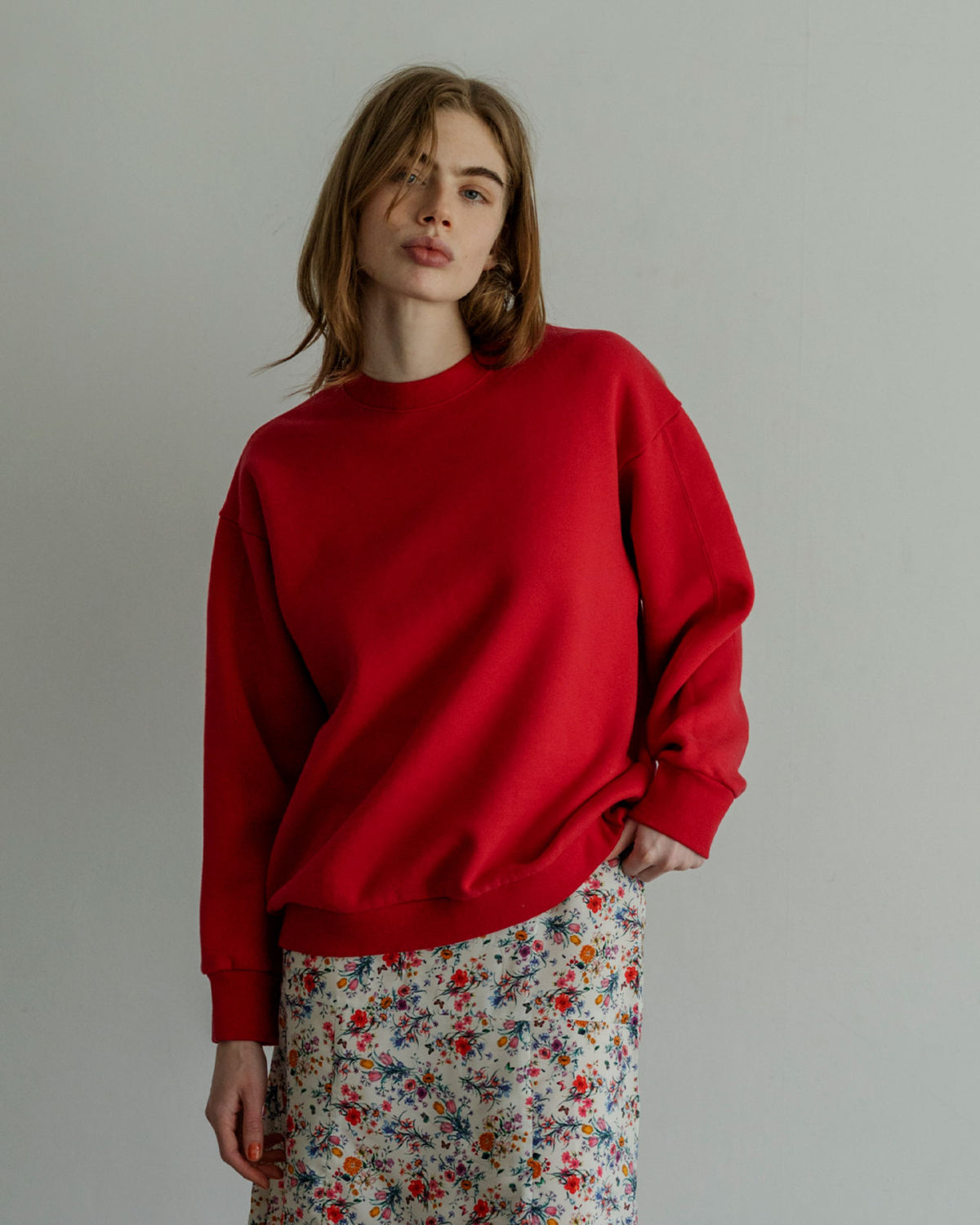 MEYAME SWITCHING PATTERN SWEAT (BRUSHED LINING)