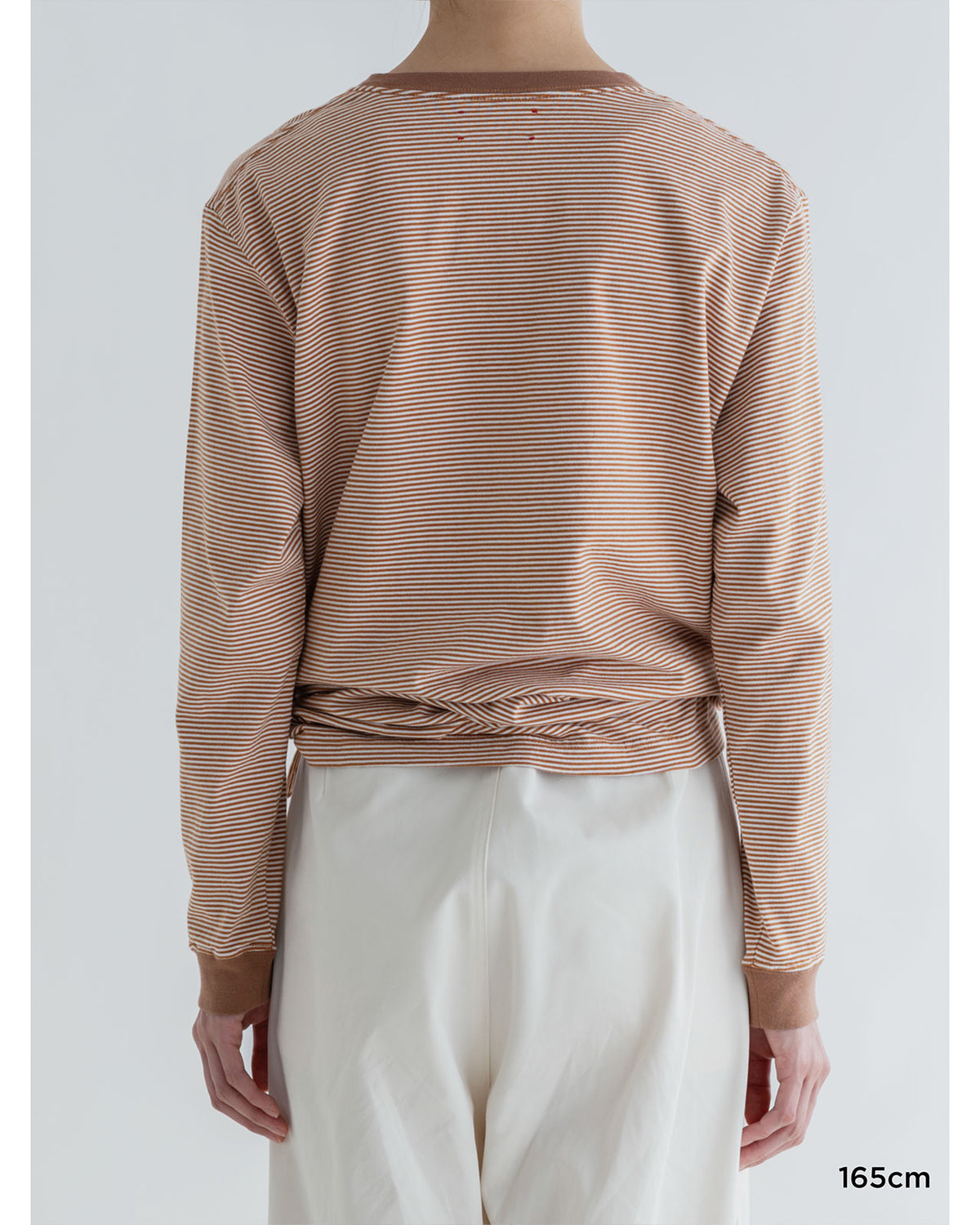 MEYAME BORDER SLIT LONG SLEEVE TEE